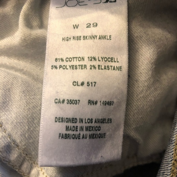 Joe’s Jeans | High Rise Skinny Ankle Distressed Denim Jeans - Picture 9 of 10